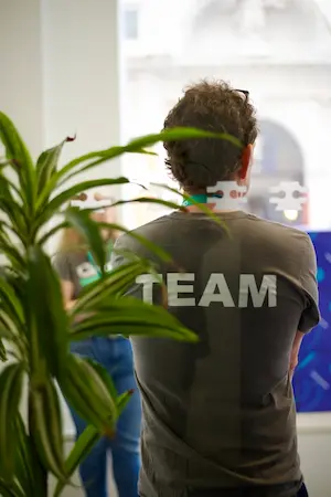 One of the Clearleft team standing by.